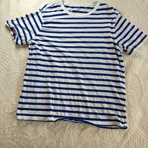 Blue and White Striped T-Shirt